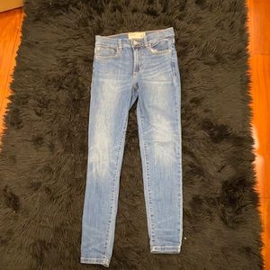 Cute plain blue skinny jeans